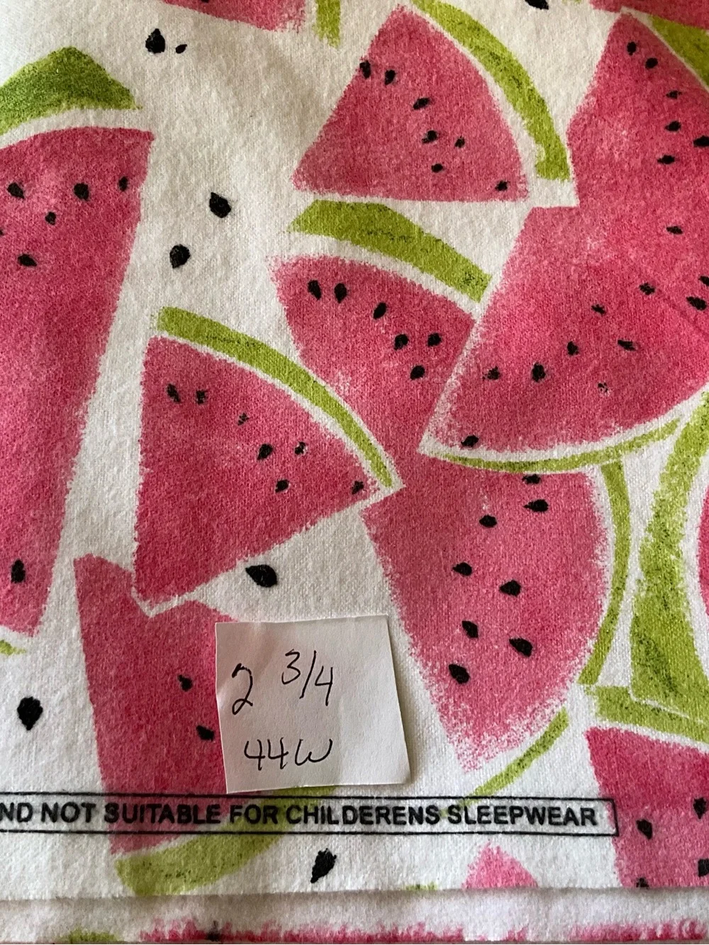 Flannel Quilting Sewing Fabric Lot Pink Green Peach Yellow White Watermelons